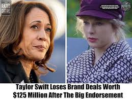 Taylor Swift Loses Brand Deals Worth $125 Million After The Big Endorsement  https://nowandtoday.com/taylor-swift-loses-brand-deals-worth-125-million-after-the-big-endorsement/  Taylor Swift