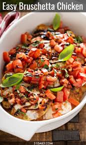 An Easy And Flavorful Meal Perfect For Weeknight Dinners A One Pot Meal Everyone Will Love Easy Br Chicken Bruschetta Recipe Chicken Bruschetta Bake Recipes