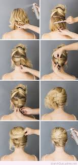 Best styling ideas for straight short hair. Simple Short Hair Updo Tutorial Short Hair Updo Tutorial Short Hair Styles Easy Short Hair Up