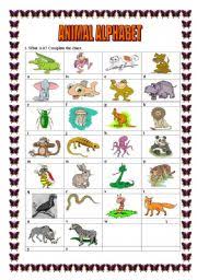 It is widely used by businesses, schools and private individuals to create documents. Animal Alphabet Complete Esl Worksheet By Veronika74