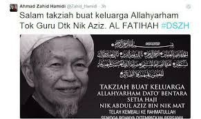 Karena seperti yang kita ketahui, setiap. Pemimpin Politik Ucap Takziah Atas Pemergian Nik Aziz
