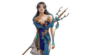 How to add animated wallpaper on your mobile phone; Wallpaper Girl Fantasy Style Illustration Minimalism Siren Trident Da Y Images For Desktop Section Fantastika Download