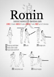 Ronin Workout Martial Arts Workout Martial Arts Superhero Workout