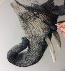 This step by step guide includes photos and instructions to help you learn how to draw an elephant. 10 Artists You Should Be Following On Instagram Drawing Artwork Color Pencil Art Elephant