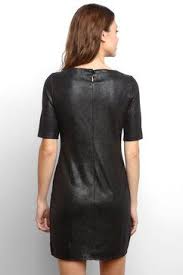 Level 99 Short Sleeve Matrix Dress In Black Back View Dresses Dresses For Work Clothes