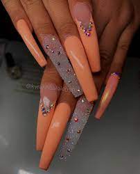 Pin By Sydney Brynn On Nails Bling Acrylic Nails Long Acrylic Nails Long Acrylic Nail Designs