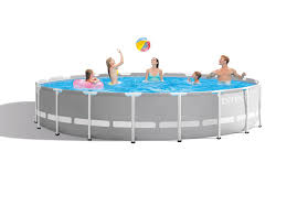 18ft X 48in Prism Frame Pool Set Intex Above Ground Pools Pools The Home Depot In 2020 Pool Intex Swimming Pools