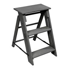 Marchepied Repliable En Bois Massif 2 Marches Hauteur 61cm Comptoir De Famille Port Offert Bois Massif Bois Massif