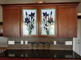 The price of each sample is $2.50 plus ups shipping costs. Beautiful Iris Kitchen Cabinet Backlit Stained Glass Inserts