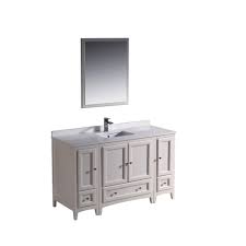 Free shipping in the lower 48 states & no tax (except ca) account. Fresca Oxford 54 In Vanity In Antique White With Ceramic Vanity Top In White With White Basin And Mirror Fvn20 123012aw The Home Depot