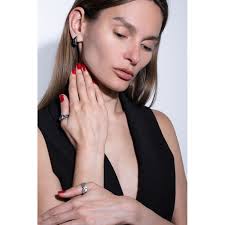 HIMEROS Black Silver Earrings Maciej Rozenberg