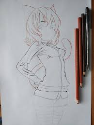 Teknik dasar mewarnai dengan pensil warna. Kucing Anime Dengan Pensil Cara Menggambar Kucing Anime Biru Dengan Pensil Selangkah Demi Selangkah Gambarlah Gadis Kucing Anime Yang Duduk Secara Bertahap