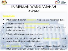 As at 1st july 2003. Jabatan Akauntan Negara Malaysia Pengenalan Perakaunan Amanah Deposit
