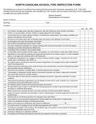 Topics for discussion… • fire protection system inspection, testing, and maintenance requirements. North Carolina School Fire Inspection Form