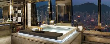 A triangular bath tub instead of a square one can really help to economise on space: 9 Ways To Create A Luxurious Bathroom Maison Valentina Blog