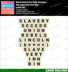 We did not find results for: Word Search Pro 282 American Civil War Answers Game Solver