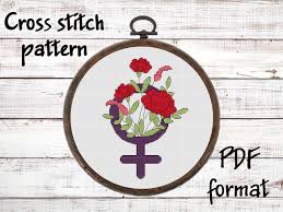 Free downloadable cross stitch pattern: Feminist Cross Stitch Pattern Pdf Female Symbol Cross Stitch Etsy In 2021 Cross Stitch Floral Cross Stitch Stitch Patterns
