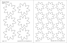 Use the free printable templates to make a pillow box. Flower Shapes Free Printable Templates Coloring Pages Firstpalette Com