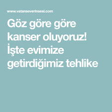 Goz Gore Gore Kanser Oluyoruz Iste Evimize Getirdigimiz Tehlike Alternatif Saglik Hayat Dersleri Saglik