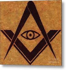 Freemason, Masonic, Symbols Metal Print by Esoterica Art Agency