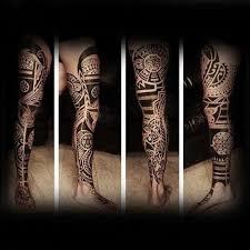 They have a general theme of curves and geometrical shapes forming a rope around the wrist, ankle or leg like a sort of band. 60 Tribal Leg Tattoos For Men Cool Cultural Design Ideas