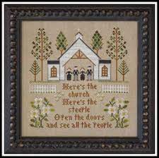 Model stitched on 30 ct norther cross linen using dmc and classic colorworks floss. Little House Needleworks Here S The Church Cross Stitch Pattern 123stitch