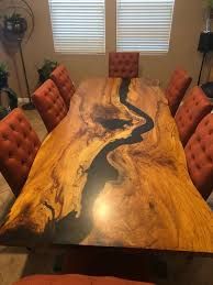 55 Amazing Epoxy Table Top Ideas You Ll Love To Realize To See More Visit Live Edge Dining Table Wood Table Design Epoxy Table Top