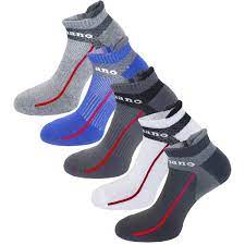 Aaronano 5 Pairs Men Half Cushioned Terry Athletic Running Ankle Socks Size 5 5 11 Uk 38 46 Eu Affili Mens Running Socks Best Socks For Running Running Socks