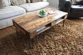 The design will be similar but the colors of the wood and grain patterns and wood characteristics will vary from each one of our builds!!!!:) our coffee table is shipped with the legs removed. Diy Pallet Skid Coffee Table With Metal Legs