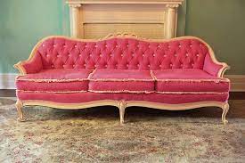 Choosing the best sofa style for your space. Omg Pink Tufted French Vintage Sofa Couch Provincial Wow Wow Etsy Vintage Sofa French Vintage Sofa Vintage Couch