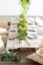 These dinner party ideas, such as gathering peonies from the yard for a simple tablescape, will help you get in the mood for easy summer entertaining! Garden Inspired Dinner Party With 100 Layer Cake Parachute Blog Garden Inspired Table Dinner Party