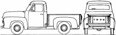 Old trucks coloring pickup trucks plow colouring pages cars. 51 Ford F 100 Cars Coloring Pages Ford Vintage Red Truck