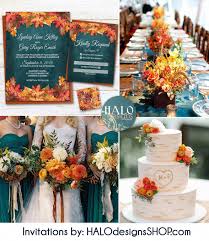 Rustic Fall Wedding Invitation Orange Teal Wedding Invitation Rustic Invitations Fall Wedding Invitations Fall Leaves Teal Fall Teal Teal Wedding Invitations Rustic Fall Wedding Teal Fall Wedding