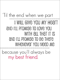 Happy Birthday Song Lyrics For Best Friend Best Friend Vows Friendship Quotes From Songs Friends Quotes Best Friend Quotes
