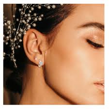 Classic Bezel Gemset Hoop by Kingsley Ryan