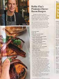 Bobby Flay S Pimiento Cheese Bacon Burger Bobby Flay Recipes Bacon Burger Bobby Flay