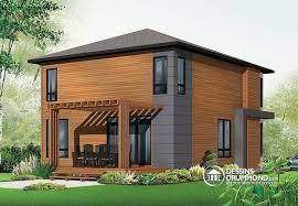 Maison Contemporaine Tout En Lumiere Photo Du Resultat Final Blogue Dessins Drummond Modern Contemporary House Plans Modern Style House Plans House Plans