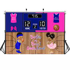 Choose your preferred pin size with the first dropdown menu. Buckets Or Bows Gender Reveal Backdrop Sport Basketball Newborn Baby Shower Photo Background Pink Bows Free Throws Photocall Background Aliexpress