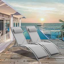 We did not find results for: Amazon Com Saemoza Outdoor Patio Chaise Lounge Chairs 2 Set Adjustable 5 Gears Reclining Folding Portable Lounge Chair With Headrest For Beach Backyard Yard Gray Patio Lawn Garden