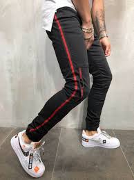 Black And Red Jeans Men Product Description Sure To Be One Of Your Favorites Our Jeans Are The Missing Component That You Were Looki Mens Fashion Jeans Jogger Jeans Mens Streetwear