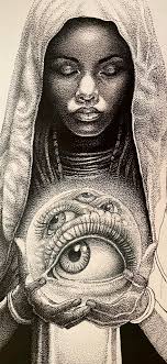 Stippling and pointillism art examples for occult books