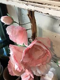 The shorter side of the tissue paper should be facing you as pictured. Diy Tissue Paper Flowers Tutorial Hallstrom Home