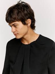 DPTO — Black Textured Viscose Knotted Long Sleeve Top