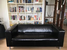 Frame:plywood, moisture resistant particleboard, fibreboard, solid wood, solid beech or birch. 2er Sofa Leder Schwarz Ikea Klippan Kaufen Auf Ricardo