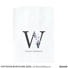 Verwandte kyrillisches alphabet koptische schrift armenisches alphabet: Soft Blush Blue Floral Alphabets Name Letter W Favor Bag Zazzle Alphabet Names Name Letters Alphabet