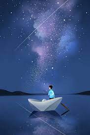 Starry Night Night View Star Galaxy Boat Illustration Image On Pngtree Free Download On Pngtree Boat Illustration Night Illustration Starry Night