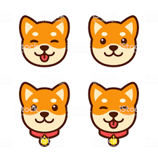 Shiba Inu Puppy Face Set Royalty Free Dog Stock Vector Shiba Inu Puppy Shiba Inu Puppy Cartoon