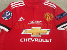 Umbro men's manchester united vintage soccer jersey, color options. 2017 2018 Super Cup Manchester United Home Jersey Shirt Climacool For Men Plain No Name Asia Booth