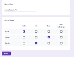 Tutorial Cara Membuat Absensi Online Di Google Forms Versi Ceklis Cecepgaos Com