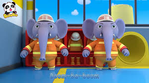 Elephant Firefighter Rescue Team Nursery Rhymes Kids Songs Kids Role Play Babybus Youtube